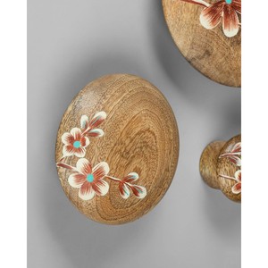 Handcrafted Mango Wood <b>Wall</b> <b>Hooks</b> - Hand-Painted Floral Dcor Wholesale - Product Image 4