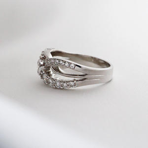 Igi/gia Lab เติบโตวินเทจ14K ทองคำขาวใส่ได้ทั้งชายและหญิงแหวนแต่งงาน/หมั้นเจียระไนเพชรสำหรับงานเลี้ยงครบรอบ - Product Image 2