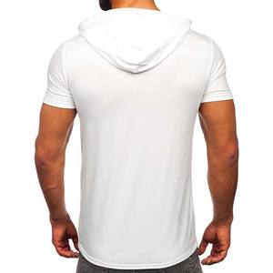 Sudadera con Capucha de Manga Corta para Hombre, de Alta Calidad, para Otoño, de Forro Polar, Poliéster/Algodón, Colores Personalizados, Bordado Digital - Product Image 6