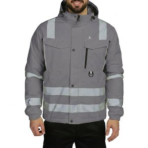 Chaqueta de Seguridad Reflectante de Alta Visibilidad para Hombre, Impermeable, para Trabajo en Invierno, Construcción, Seguridad, Resistente al Viento, 2026 - Product Image 1