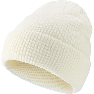 Bonnet unisexe en tricot côtelé imperméable White Bird Express – Doux, chaud, à revers, pour l'hiver, extensible, décontracté, pour l'extérieur et les températures froides - Product Image 1