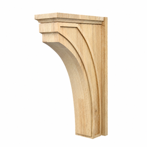 Console en bois massif sculptée traditionnelle pour étagère murale, support décoratif, décoration de bâtiment, surface brute - Product Image 1