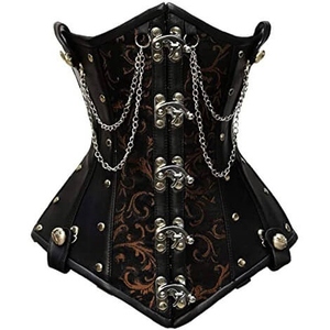 Corsets en cuir pour femmes, fabriqués au Pakistan, corset amincissant en cuir pour femmes, soutien-gorge sans bretelles et épaules dénudées - Product Image 2
