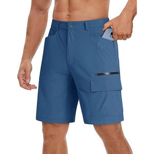 Shorts de jogging cargo unis pour hommes, taille mi-haute, décontractés, avec grandes poches, couleur unie, pour la gym et l'été, grandes tailles - Product Image 2