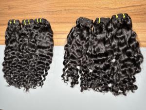 Extensions de cheveux naturels indiens bruts, bouclés, non traités, double trame, cheveux Remy, double trame machine, 100g, toutes les couleurs - Product Image 3