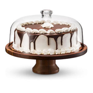 Nouveau design, support à gâteau rond multifonction en bois, ensemble de table pour la présentation de gâteaux d'anniversaire, de mariage, décoration de fête - Product Image 5