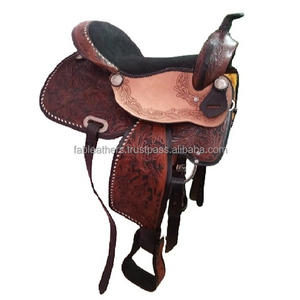 Selle de cheval en cuir véritable faite à la main pour le plaisir de l'équitation Racing pour adultes disponible au prix de gros en vrac - Product Image 1