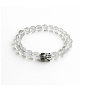 High Quality Clear Quartz Beads Buddha <b>Bracelet</b> Romantic Gift Fashion Charm Jewelry for Men Women Energy Meditation - Product Image 1