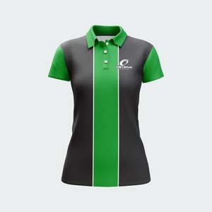 Polo de Mujer de Manga Corta con Bloques de Color, Secado Rápido, Poliéster, Ropa Deportiva Casual con Logotipo Frontal - Product Image 5