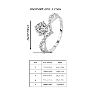 925 Sterling Silver Zircon Engagement <b>Ring</b> Brilliant Cut Prong Setting Trendy Gift Wedding Anniversary Promise Jewelry Women - Product Image 5