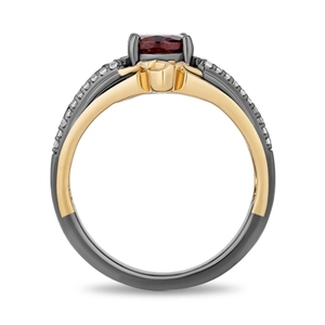 Anillo de Cóctel de Lujo para Mujer, Estilo Vintage, Joyas Imperiales, Plata 925, Diamante Ovalado con Engaste en Bisel, Perla de Agua Dulce, Chapado en Oro - Product Image 3