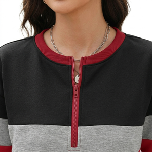 Sudadera de Mujer con Cierre de Cremallera de Calidad Premium, 100% Algodón, Estilo Casual Urbano, Hombros Caídos, Transpirable y Ecológica - Product Image 5