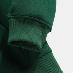 เสื้อสเวตเชิ้ตมีฮู้ดสีเขียวสำหรับผู้ชาย ทรงปกติ ปักโลโก้ เสื้อสวมหัวผ้าฟลีซลำลอง ใส่ได้ในฤดูใบไม้ร่วง - Product Image 4