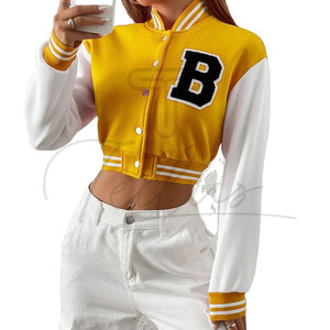 Veste universitaire d'hiver pour femme en peau de mouton respirante, couleur unie, en coton et laine, au meilleur prix, service OEM disponible - Product Image 4