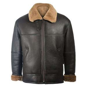 Chaqueta de Cuero Genuino Personalizada para Hombre, con Forro de Piel, Cuello Alto, Impermeable, Estilo Motero - Product Image 6