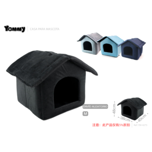 บ้านสัตว์เลี้ยงยอมมี่ รุ่น M ขนาด 48x40x38 ซม. ผ้าฟลีซ สำหรับสุนัขและแมว ใช้ในบ้าน อุ่นสบาย สไตล์เรียบง่าย - Product Image 1