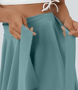 Falda estampada con diseños personalizados y logotipo 2025 personalizado para mujer, falda con estampado de estilo solar, faldas baratas de cintura alta para mujer en colores sólidos - Product Image 4