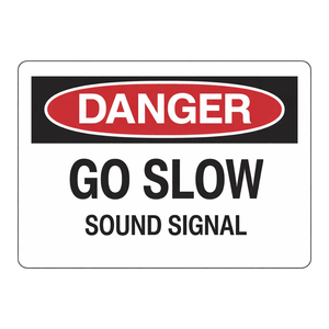 Panneau de sécurité en aluminium Brady Danger Go Slow Sound pour les zones industrielles intérieures et extérieures - Product Image 2