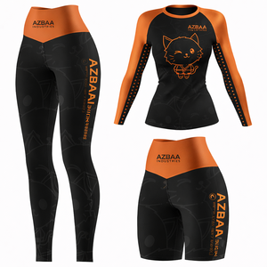Ensemble de compression personnalisé pour femmes, imprimé sur mesure, respectueux de l'environnement, pour Jiu Jitsu BJJ, short et leggings de sport pour femmes - Product Image 3