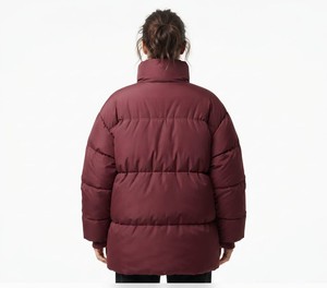 <b>Women</b> Trendy <b>Padded</b> <b>Winter</b> Jacket Regular Fit Quilted <b>Coat</b> Full Zip Stand Collar Fashion Outerwear Custom Print - Product Image 5