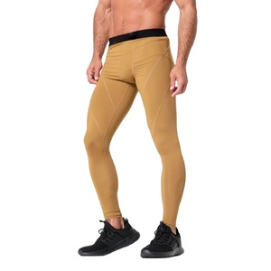 Collants de compression pour hommes en coton et fibre de bambou 240 GSM, soutien musculaire, respirants, antibactériens, taille élastique, pour la gym - Product Image 1