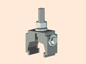 Pince de suspension de barre omnibus CMK 250A DSL pour grue EOT, poteau unique, 3 phases, support en aluminium CI, système gainé robuste - Product Image 3