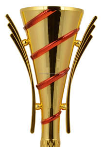 Trofeo de Estilo Lujoso, Copa de Fibra Dorada con Acabado de Franja Dorada, Premio Decorativo para Eventos Deportivos y Reconocimiento Corporativo - Product Image 2