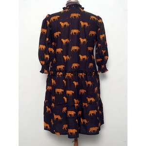 Vestido Mini Casual Coreano de Verano y Primavera para Mujer, Hecho a Mano con Tela de Punto 100% Algodón, Manga Larga, Cuello Redondo, Estampado Floral, Moderno y Holgado - Product Image 6