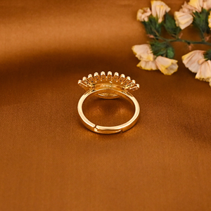 Bague Ajustable Tendance et Élégante en Plaqué Or avec Émail et Pierres CZ, Motif Œil Protecteur, pour Femme, Vente en Gros, Lot de 25 Paires - Product Image 3