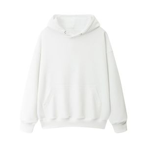 Sweat-shirt à capuche uni pour femme, 100% coton tricoté, respirant, pour l'automne, coupe classique avec poches - Product Image 2