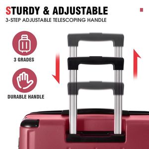 3 Piece Expandable Hard Shell ABS Luggage Set Double Spinner Suitcases with TSA Lock (20/24/28inch) for Travel - Product Image 2