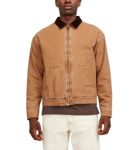 Chaqueta de trabajador de lona pesada con logotipo personalizado OEM con chaqueta de trabajador vintage Chaqueta de lona para hombre - Product Image 1