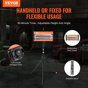 2000W a infrarossi palmare/supporto doppio uso Auto riscaldamento cura luce 0-90 min di temporizzazione per Auto asciugatura vernice 3.55 apparecchiature per la riparazione del corpo - Product Image 2
