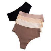 Nueva Llegada: Bragas Sin Costuras de Cintura Media para Mujer, Negras, Tejidas, Transpirables, de Alta Calidad, Diseño Personalizado, Servicio OEM