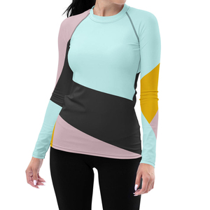 Vente en gros de maillots de bain pour femmes avec protection solaire UV, manches longues, rash guard personnalisé - Product Image 1