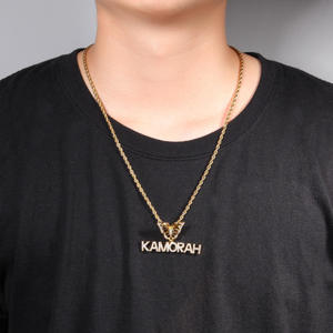 Colgante de Lujo Estilo Hip-Hop con Nombre de Mariposa, Diamantes de Moissanita, Plata, para Fiestas, Eventos y Uso Diario, Amuleto con Letra para Hombres - Product Image 4