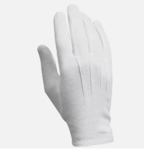 Guantes de Algodón Blanco Premium para Desfiles, Talla Mediana, para Eventos Formales y Guardia de Honor - Product Image 3