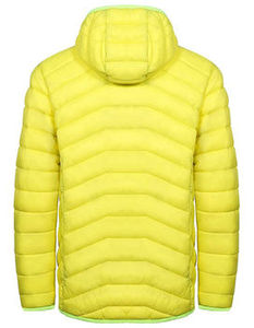 เสื้อแจ็คเก็ตพัฟเฟอร์มีฮู้ดสีเหลืองสำหรับผู้ชาย กันลม สวมใส่สบายๆ สำหรับฤดูใบไม้ร่วง บุด้วยโพลีเอสเตอร์ ปิดด้วยซิป ทรงปกติ สีพื้น - Product Image 3