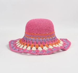 Sombreros de Paja Tejidos a Mano Coloridos, Sombreros de Playa para Vacaciones, Sombreros de Verano para Mujer, Protección Solar - Product Image 2