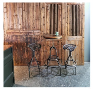 Ghế Ngồi Máy Kéo Nhà Nông Nghiệp Mộc Mạc Thiết Kế Cổ Điển Mới Tốt Nhất Ghế Quầy Bar Có Thể Điều Chỉnh Độ Cao Ghế Xoay Bằng Gang Đúc - Product Image 5