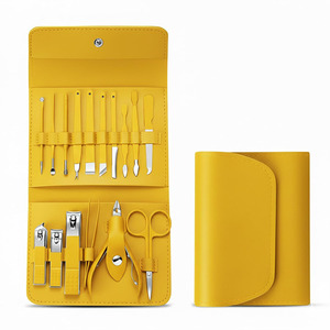 AQDAS INDUSTRIES Professional Manicure Kit Stainless Steel Nail <b>File</b> Tweezers Cuticle Pusher 5-in-1 Nail Clipper 6-Piece Set for - Product Image 1