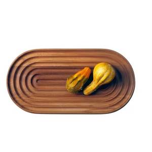 Bandeja Rectangular de Madera Martillada con Asas Laterales de Rama de Olivo Oscuro, Plato para Catering, Exhibición de Alimentos, Ramadán, Pascua, Venta al por Mayor - Product Image 4