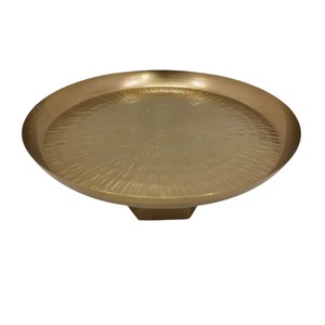 Newest <b>Cake</b> Stand Set 1Pcs Resin Gold <b>Flower</b> Base White Plate Heat Resistant Eco-Friendly Dishwasher Safe Hand Wash Only - Product Image 4