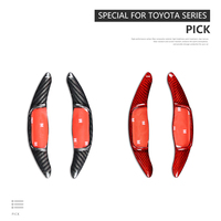 Ekstensi Paddle Shifter Setir Mobil Serat Karbon Mewah Blackstone, Cocok untuk Toyota Camry RAV4 Avalon, Bilah Pemindah Gigi Interior Mobil