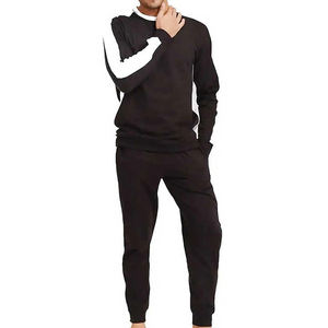 Conjunto Deportivo Unisex de 2 Piezas: Sudadera con Cuello Redondo y Estampado Sólido en Contraste y Pantalones Jogger Ajustados, Ropa Deportiva Urbana - Product Image 1