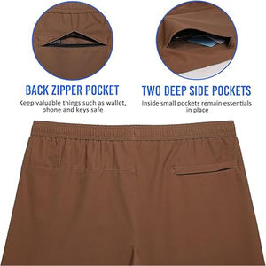 Shorts de sport amples pour hommes, respirants, double couche, séchage rapide, athlétiques, 2 en 1, personnalisés pour l'entraînement physique - Product Image 2