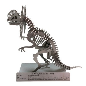 Modelo 3D de Dilophosaurus en Acero Inoxidable 304, Tallado con Láser, para Decoración del Hogar y Aprendizaje para Adultos, Hecho en Vietnam, A40CM - Product Image 6