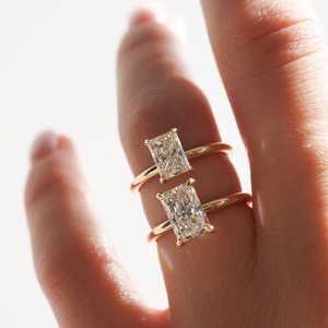 แหวนเพชรทรงเรเดียนท์คัทคุณภาพสูง ทองคำแท้ 14k น้ำหนัก 3.01 กะรัต เพชรเพาะเลี้ยง เหมาะสำหรับงานแต่งงาน งานเลี้ยง หรือเป็นของขวัญแทนใจสำหรับคนรัก - Product Image 5
