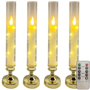 LED New Remote-Controlled Candlestick, Perfect For Candlelight Dinner Scene Setup, With Colorful Surround <b>Light</b> Strips - Product Image 4