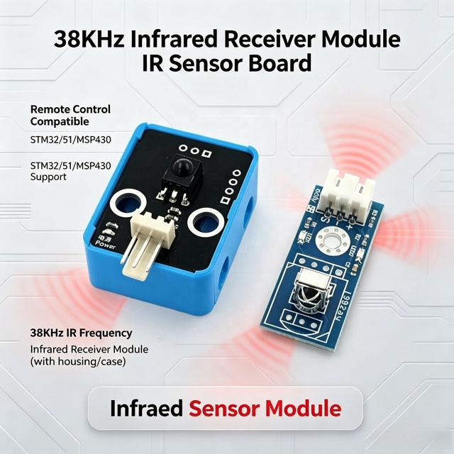 FYX Stock 38KHz Infrared Receiver Module IR Sensor Module Remote Control Receiver Board Compatible With STM32 51 MSP430